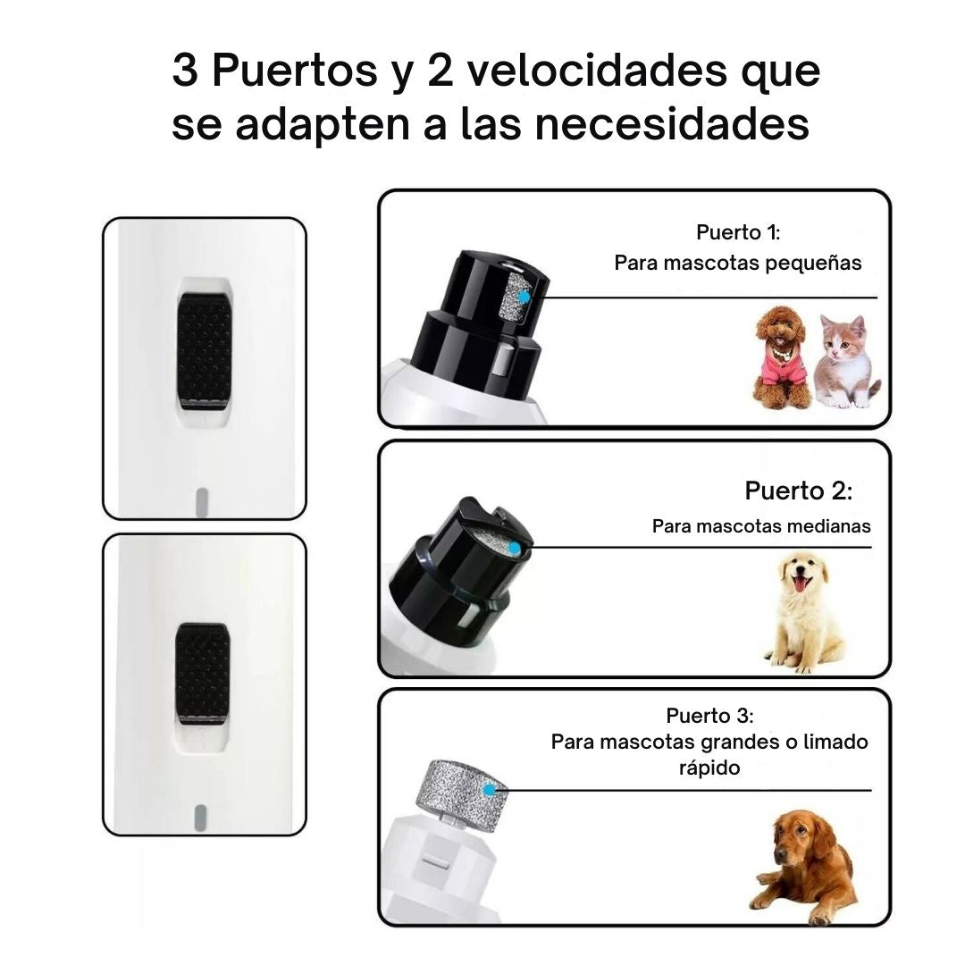 Limador de Uñas Recargable para Mascotas