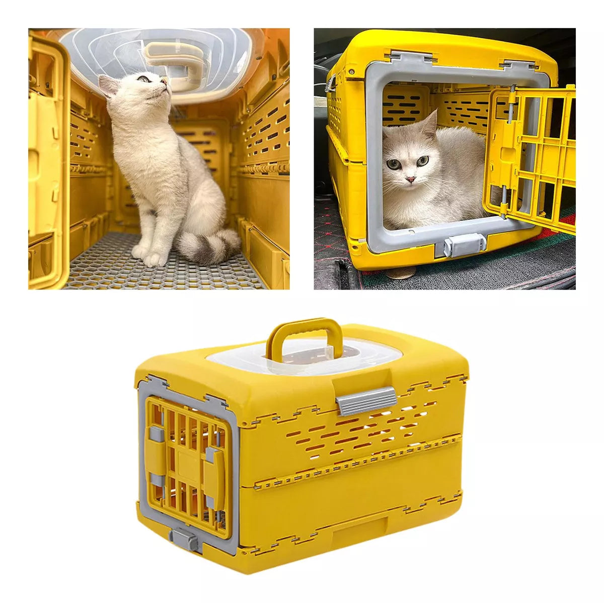 Transportadora Plegable para Gatos y Mascotas Pequeñas