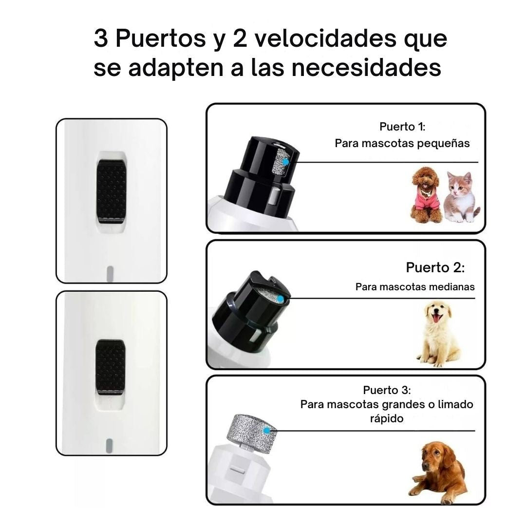 Limador de Uñas Recargable para Mascotas - Mimadogs Latam